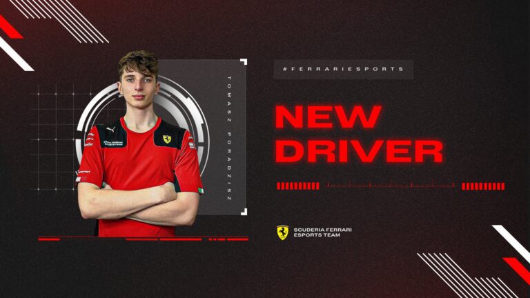 Tomasz Poradzisz kierowcą Ferrari w F1 Esports na sezon 2023!